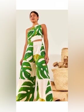 Farm Rio Monstera Jumpsuit. Medium. Worn Once.